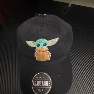 Bioworld Adjustable Baby Yoda Embroidered Black Cap